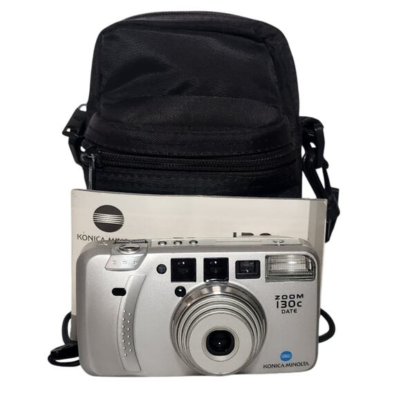 Minolta Zoom 130C Date Tested 38MM Film Camera With Manual & Bag Pre-owned - Picture 1 of 10